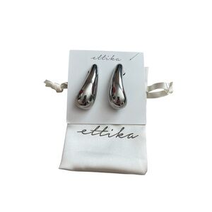 NWT Ettika Silver Teardrop Earrings